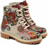 GOBY Flowerart - Bloemenprint - Enkel Laarzen - Handmade