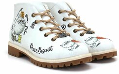 Goby Peace Biscuit Boots – Dames Veterboots – Vegan Leer – Handgemaakt