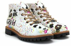 Goby Panda Boots – Dames Veterboots – Vegan Leer – Handgemaakt 