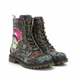 Goby Graffiti Rebel Boots – Dames Veterboots – Vegan Leer – Handgemaakt