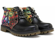 GOBY – Paris Graffiti Dames Boots – Handmade en Vegan – Urban en Artistiek