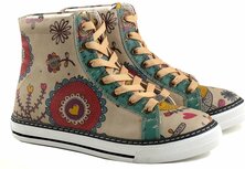 GOBY - Bloemen Patroon - Sneakers - Handmade 