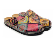 Goby – Boho Dreams Damenclogs – Handgefertigt – Buntes Muster