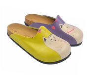 GOBY Clogs mit Cats Playing – Handgefertigt