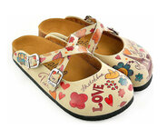 GOBY Clogs mit Love Sketchbook – Handgefertigt