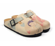 GOBY Clogs mit Cycling Boy & Girl Design – Handgefertigt