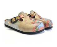 GOBY Clogs mit Einhorn-Print – Handgefertigt