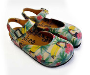 Goby – Tropische Toucan Dames Clogs – Vegan – Handgefertigt