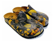 Goby – Golden Bloom Damenclogs – Vegan – Handgefertigt