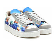GOBY - Blauwe Bloemen - Sneakers - Schoenen - Hoge kwaliteit - Handmade