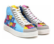 GOBY – Color Pop Cats High-Top Sneakers – Handmade & Vegan – Speels & Statement