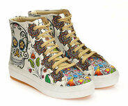 Goby Sugar Skull Bloom – Dames High-Top Sneaker – Vegan