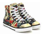 Goby Abstract Steps Dames Sneaker Boots – Handgemaakt