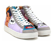 GOBY Pop Art Hello Sneakers Vegan Leer