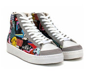 Goby – Urban Vibe dames sneakers – Vegan leer – Handgemaakt – Grafisch design