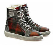 GOBY Tartan Grunge Laarzen – Handmade – Vegan Leer – Dames