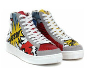 Goby - Comic Boom Sneakers - Vegan Leer - Handgemaakt - Comic Design